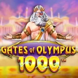 Gates of Olympus 1000 online game logo by Pragmatic Play on gigaspinzcasino.net